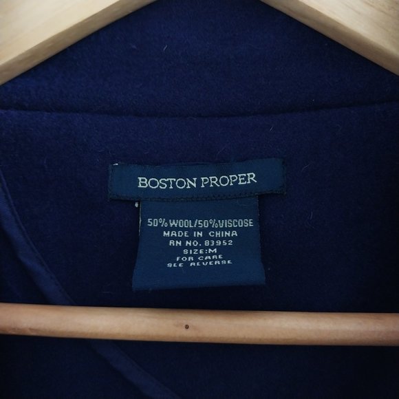 Boston Proper Poncho Cape Womens Medium Purple Full Zip Wool Blend Sweater - Picture 10 of 12